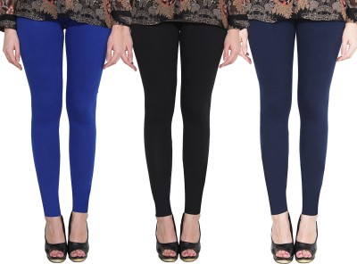 Clarita Ankle Length Ethnic Wear Legging(Blue, Black, Dark Blue, Solid)