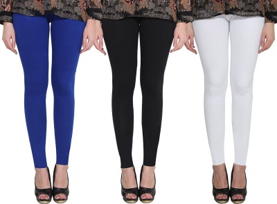 Clarita Ankle Length Ethnic Wear Legging(Blue, Black, White, Solid)