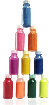 Trinetra Pack of 10 Rangoli Powder(Multicolor)