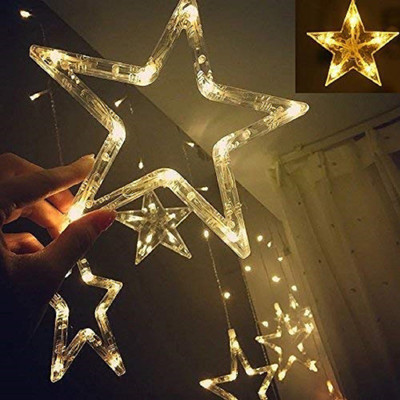 spark world 138 LEDs 3.51 m Yellow Color Changing, Flickering, Steady String Rice Lights(Pack of 1)