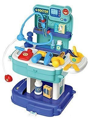 jk int 31 Piece School Bag Packing Pretend Play Doctor Kit Game Modern Children Doctor Kit Toy for Kids(31 pcs doctor set)