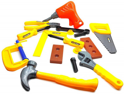 Authfort Toy Set for Kids Boys - 13 Piece Engineering workshop Tool kit