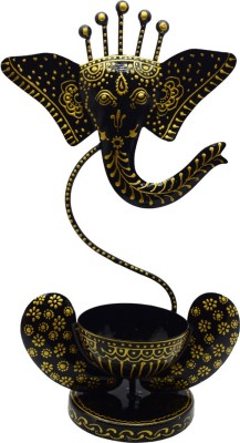 Discount ARA Lord Ganesha T-Light Candle Holder - Diwali Decor-Diwali Gift Decorative Showpiece  -  28 cm(Iron, Multicolor)