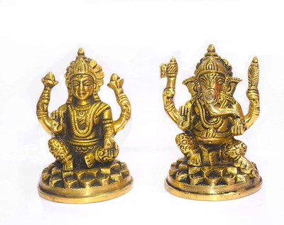 RUDRA DIVINE Decorative Showpiece  -  10 cm(Brass, Gold)