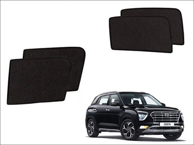 Auto Kite Side Window Sun Shade For Hyundai Creta(Black)