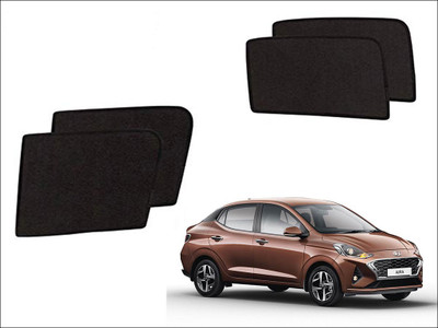 Auto Kite Side Window Sun Shade For Hyundai Aura(Black)