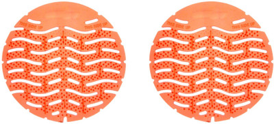 CLINVAC Urinal Screen (Citrus) - Pack Of 2 Citrus Mat Toilet Cleaner(2 x 1 Wipes)