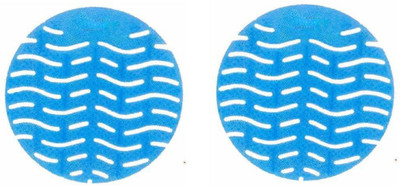 CLINVAC Urinal Screen (Aquaa) - Pack Of 2 Aquamarine Mat Toilet Cleaner(2 x 1 Wipes)