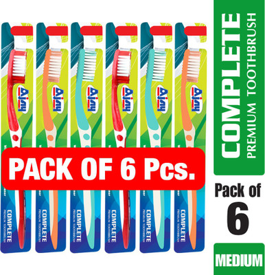 Ajay TB 107 Medium Medium Toothbrush(Pack of 6)