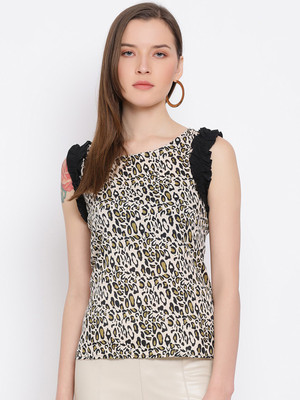 ALL WAYS YOU Casual Sleeveless Printed Women Multicolor Top
