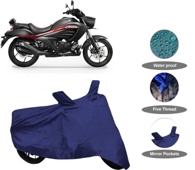 FabAuto Waterproof Two Wheeler Cover for Suzuki(Intruder, Blue)