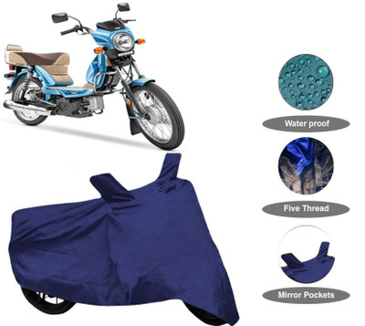 FabAuto Waterproof Two Wheeler Cover for TVS(XL 100, Blue)