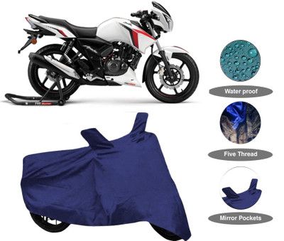 AutoGalaxy Waterproof Two Wheeler Cover for TVS(Apache RTR 180, Blue)