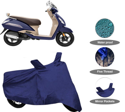 HWSXQAE Waterproof Two Wheeler Cover for TVS(Jupiter, Blue)