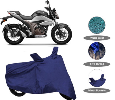 FabAuto Waterproof Two Wheeler Cover for Suzuki(Gixxer SF, Blue)