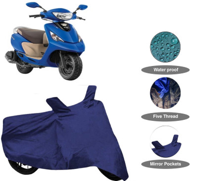 Vocabulary Waterproof Two Wheeler Cover for TVS(Scooty Zest 110, Blue)