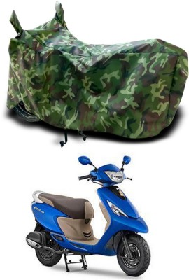 SEBONGO Two Wheeler Cover for TVS(Scooty Zest 110, Green)