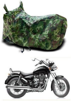 SEBONGO Two Wheeler Cover for Royal Enfield(Thunderbird 500, Green)