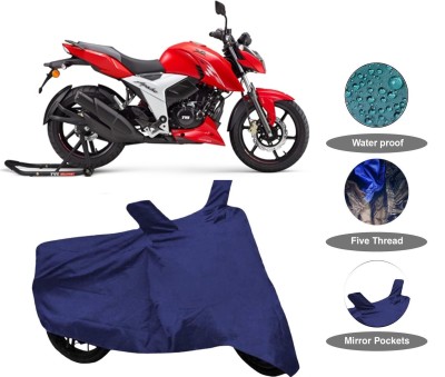 roadPlus Waterproof Two Wheeler Cover for TVS(Apache RTR 160 4V, Blue)