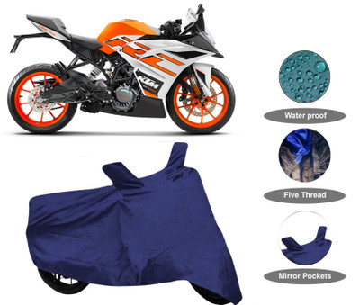 AutoGalaxy Waterproof Two Wheeler Cover for KTM(RC 200, Blue)