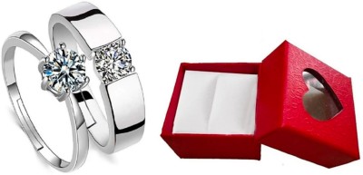 EMDEE COLLECTION Couple Rings for lovers Silver Diamond Silver Plated Ring