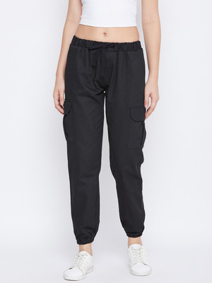 Q-Rious Regular Fit Women Black Trousers