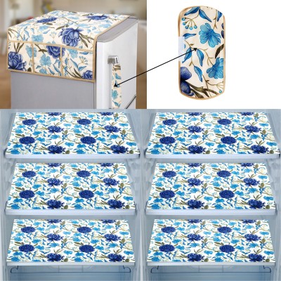 E-Retailer Refrigerator  Cover(Width: 53 cm, Value For Money Combo Pack Of 8 Pieces, Blue)