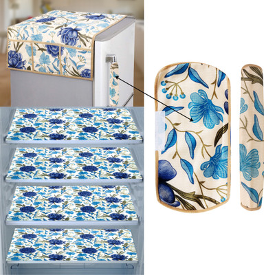 E-Retailer Refrigerator  Cover(Width: 53 cm, Value For Money Combo Pack Of 7 Pieces, Blue)