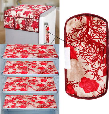 E-Retailer Refrigerator  Cover(Width: 53 cm, Red)