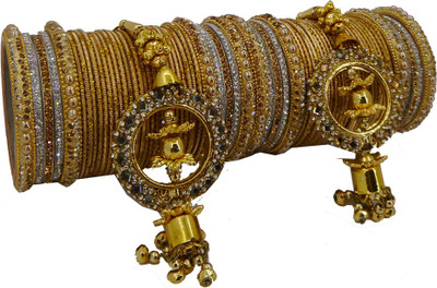 Royal Bangles Metal Zircon Bangle Set(Pack of 68)