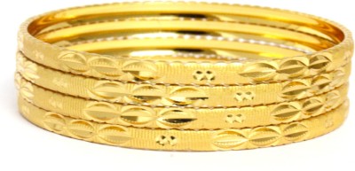 JAIRA GOLD Alloy Gold-plated Bangle Set(Pack of 4)