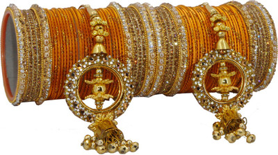 RENOY Metal Zircon Bangle Set(Pack of 68)