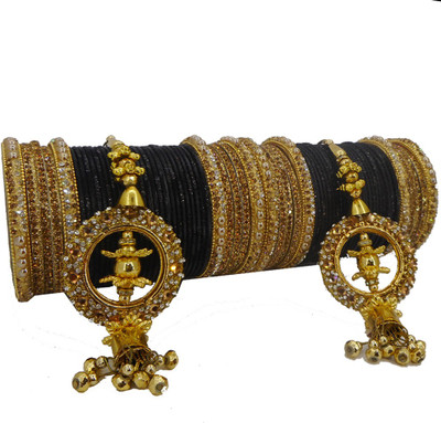 Royal Bangles Metal Zircon Bangle Set(Pack of 68)
