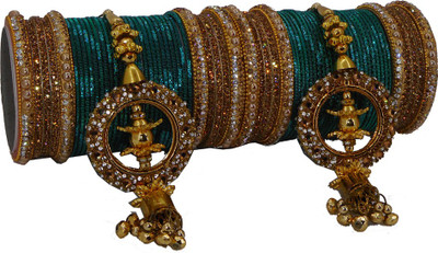 PRETTY GEMS Metal Zircon Bangle Set(Pack of 68)