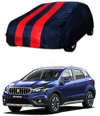CoNNexXxionS Car Cover For Maruti Suzuki S-Cross (Without Mirror Pockets)(Red, Blue)