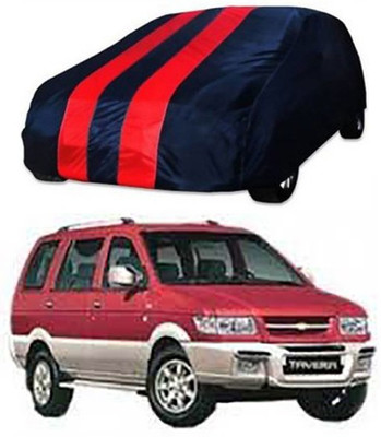 CoNNexXxionS Car Cover For Chevrolet Tavera (Without Mirror Pockets)(Red, Blue)
