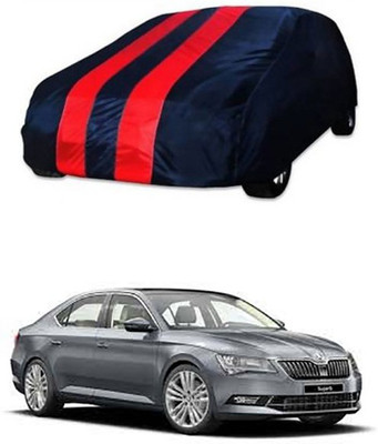 Royalrich Car Cover For Skoda Superb (Without Mirror Pockets)(Red, Blue)