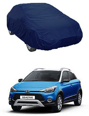 CoNNexXxionS Car Cover For Hyundai i20 Active (Without Mirror Pockets)(Blue)