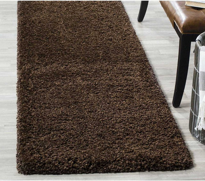 MY HOME Brown Polyester Carpet(2 ft,  X 5 ft, Rectangle)