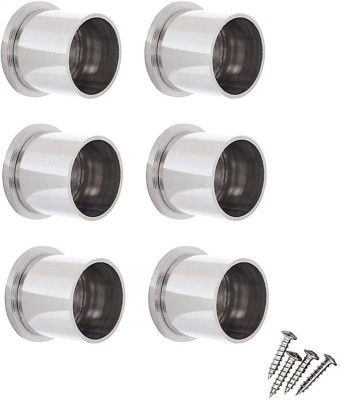 LETSFLY Silver Rod Rail Bracket Metal(Pack of 6)