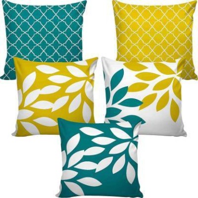Kayoksh Printed Cushions Cover(Pack of 5, 40 cm*40 cm, Multicolor)