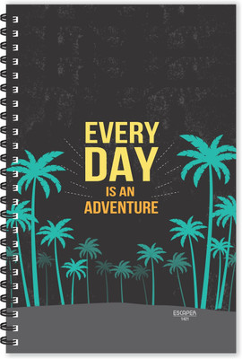 ESCAPER Everyday is an Adventure (Ruled - A5 Size - 8.5 x 5.5 inches) Designer Motivational Diary, Quotes on Diary A5 Diary Ruled 160 Pages(Multicolor)
