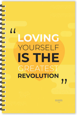 ESCAPER Love Youself Greatest Revolution (Ruled - A5 Size - 8.5 x 5.5 inches) Designer Love Diary, Quotes on Diary, Selflove Diary A5 Diary Ruled 160 Pages(Multicolor)