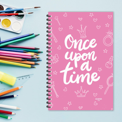 ESCAPER Once Upon a Time (Ruled - A5 Size - Pack of 2 Diaries) Designer Diaries, Quotes on Diaries A5 Diary Ruled 80 Pages(Multicolor, Pack of 2)