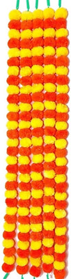 Dollit Artificial Plastic Flowers Garland(Yellow, Orange)