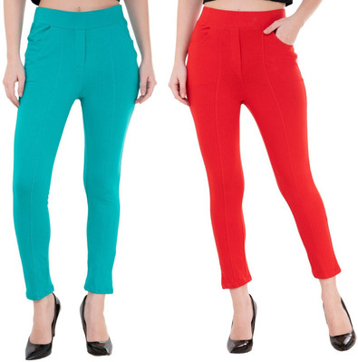 Priya Point Red Jegging(Solid)
