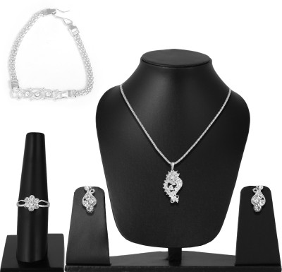 VFI Alloy Silver Silver, White Jewellery Set(Pack of 1)