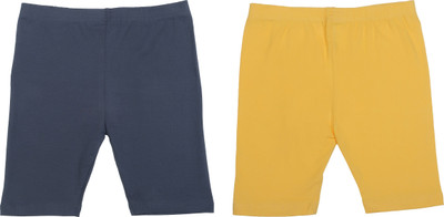 FASHA Short For Boys & Girls Casual Solid Cotton Lycra(Multicolor, Pack of 2)
