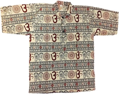 pk hub Baby Boys & Baby Girls Typography, Printed Cotton Blend T Shirt(Beige, Pack of 1)