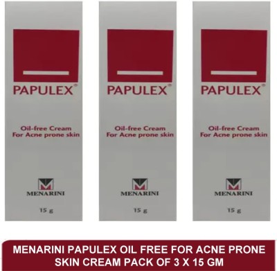 Papulex OIL FREE FOR ACNE PRONE SKIN CREAM pack of 3 x 15 gm(45 g)